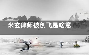 米玄律师被创飞是啥意思 米玄律师被创飞梗出自于哪里